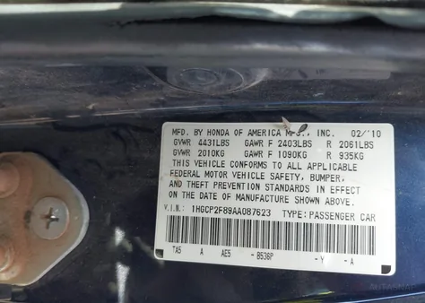1HGCP2F89AA087623